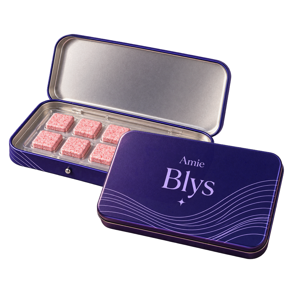 Three boxes of Amie Blys™ rapid dissolve tablets