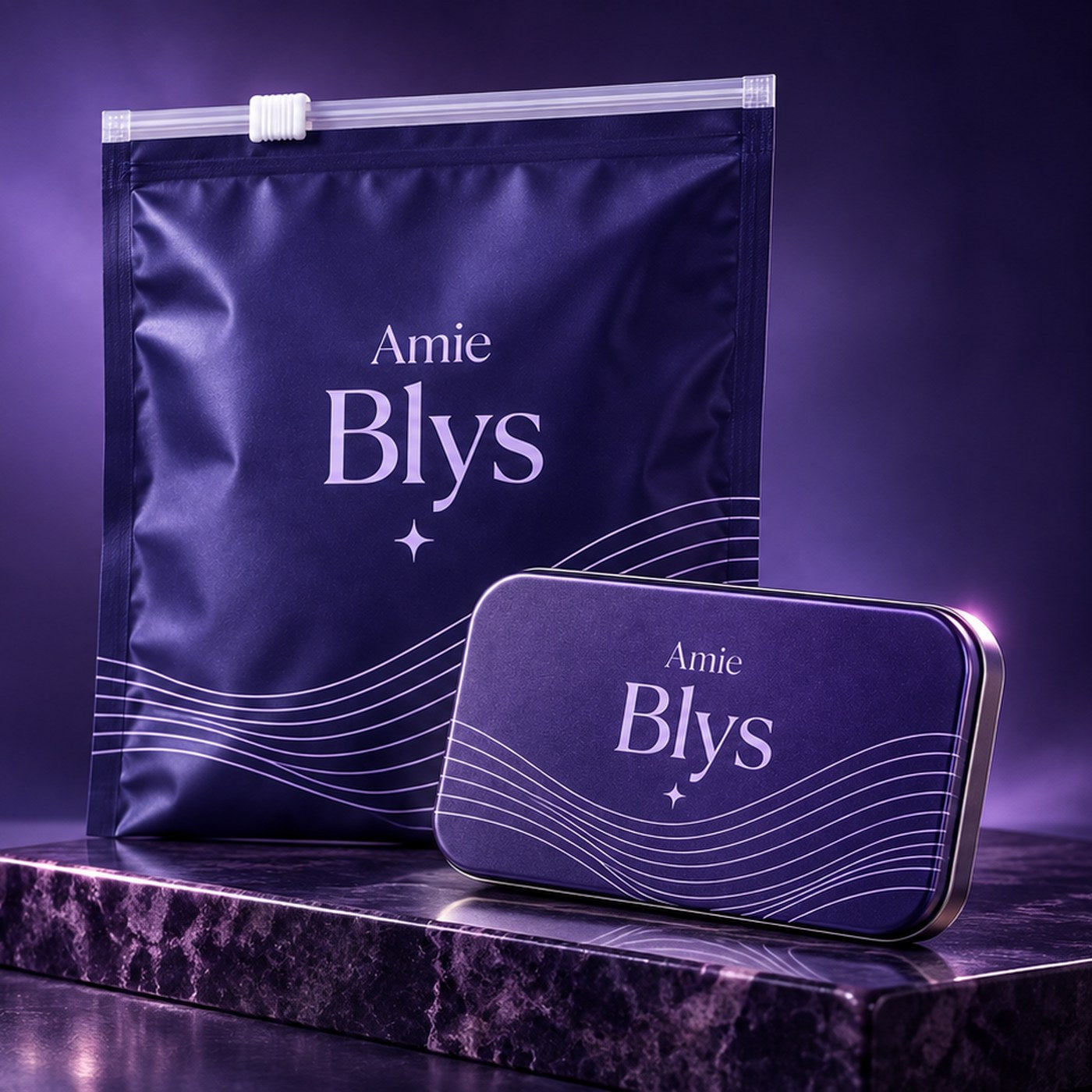 Blys™ package on a marble surface